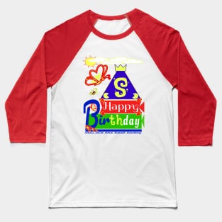 Happy Birthday Alphabet Letter (( S )) You are the best today Baseball T-Shirt